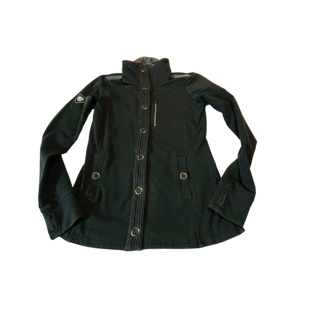 Kühl Women's Black Performance Jacket XS Snap Front Performance Stretch Thumbhol